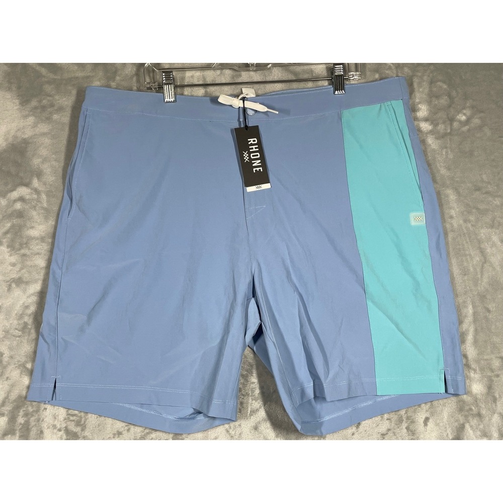 Rhone Barrier Swim Shorts Mens XXL Endless Sky Blue Maui Blue 6" Inseam NEW